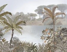 Custom wallpaper Jungle painting trend