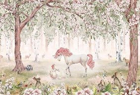 Girl fairy unicorn wallpaper