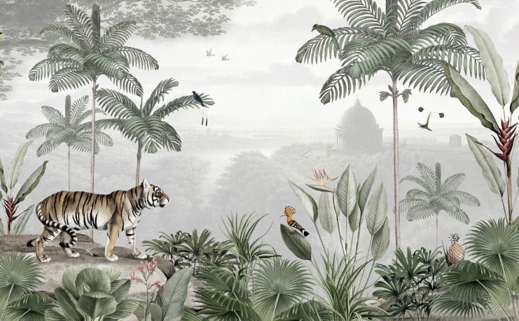 Jungle of felines wallpaper