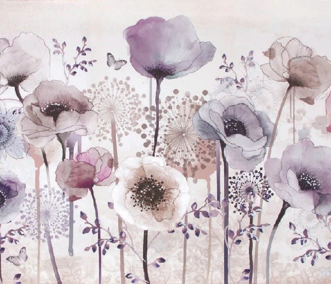 Fleur Parme wallpaper