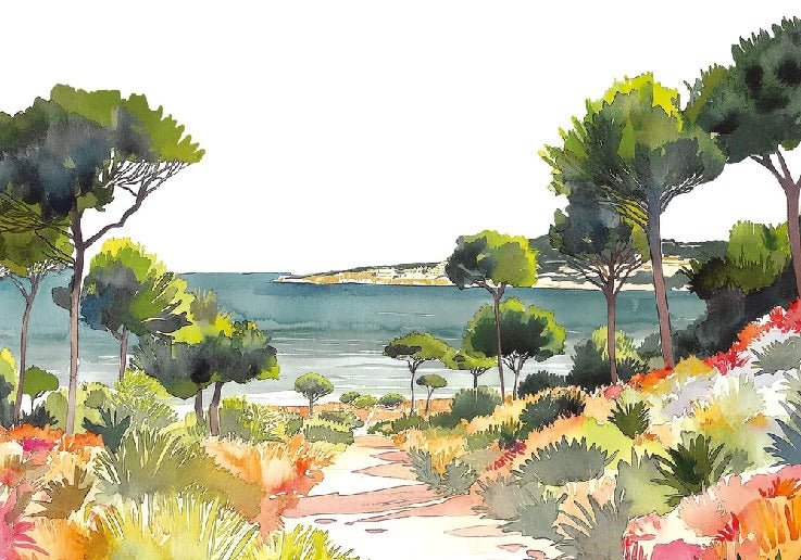 Panoramic summer air wallpaper