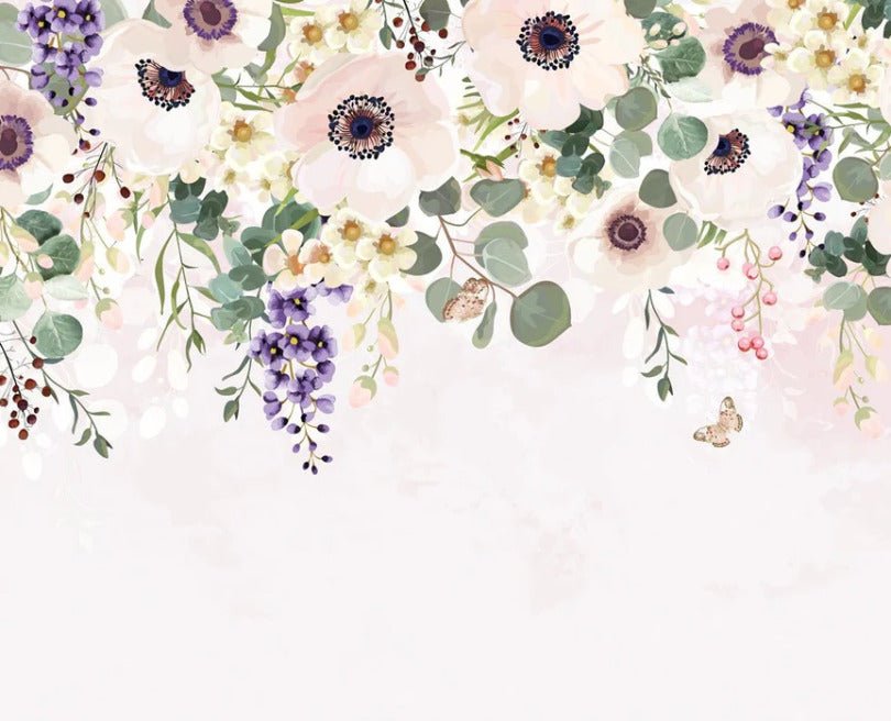 Provence floral wallpaper