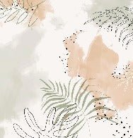 Panoramic vegetal watercolor wallpaper