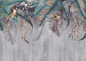 Leaves & Birds Wallpaper