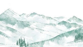 Aravis mountains wallpaper mint green