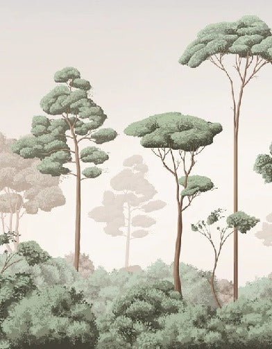 Pine forest breeze wallpaper