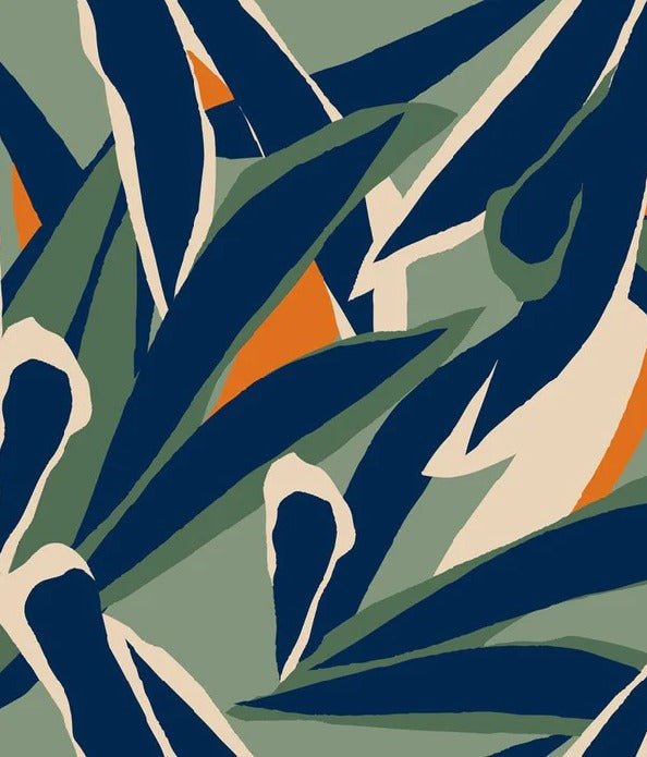 Panoramic plant sketch wallpaper