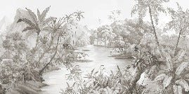 Picturesque jungle panoramic wallpaper, XXL, tendance