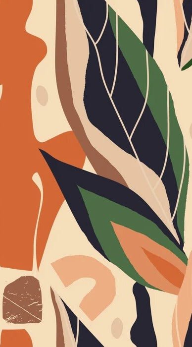 Papier peint mur végétal abstrait, XXL, tendance