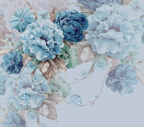 Blue flowers wallpaper