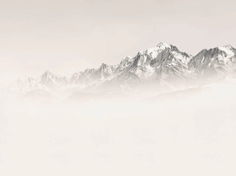 Mont Blanc in sepia mist wallpaper