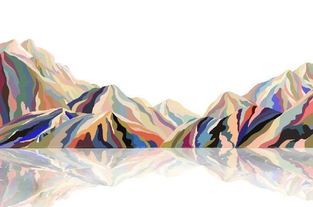 Papier peint Annecy arty color, mural concept, tendance