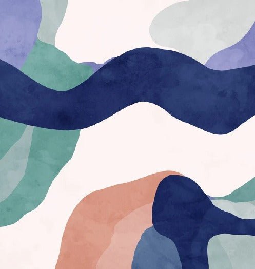 Papier peint abstrait ondulation, XXL, tendance