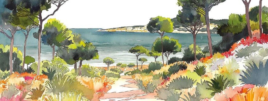 Panoramic summer air wallpaper