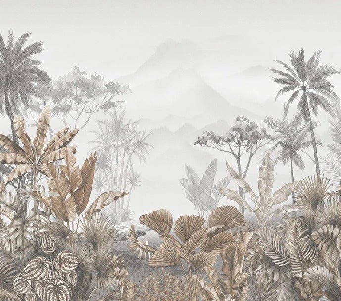 Tropical sepia wallpaper