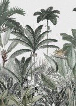 Panoramic jungle tree wallpaper