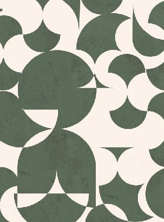 Green graphic retro wallpaper