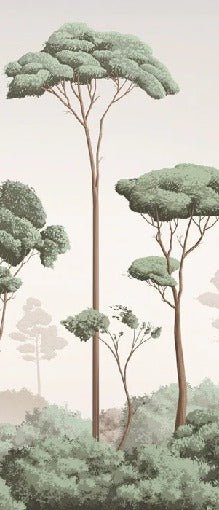 Pine forest breeze wallpaper