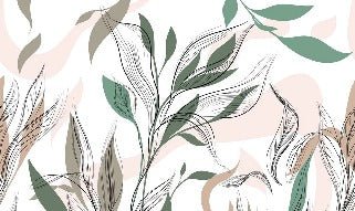 Graphic flower panoramic wallpaper