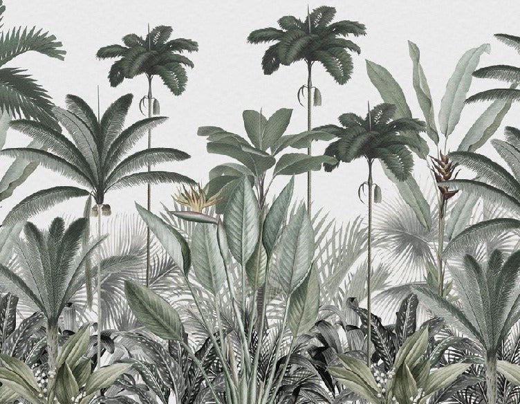 Panoramic jungle tree wallpaper