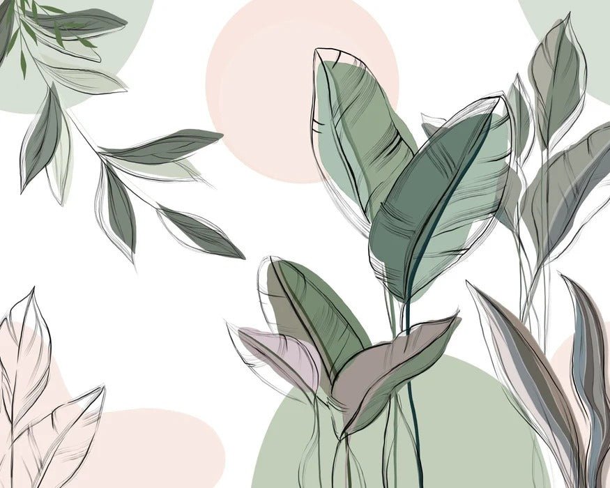 Panoramic green wallpaper