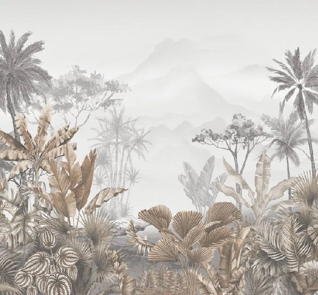 Tropical sepia wallpaper