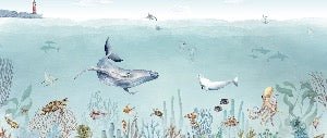 Panoramic sea life wallpaper