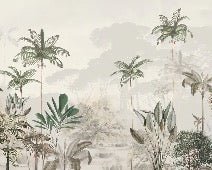 Green jungle eden panoramic wallpaper