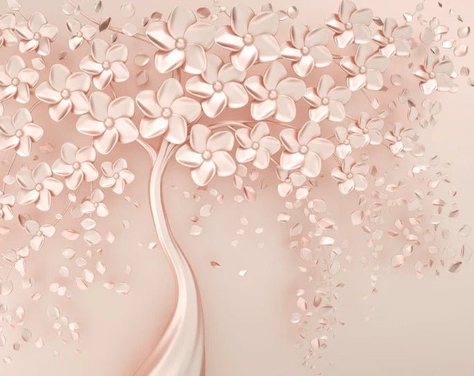 Tree 3D Rose Gold wallpaper