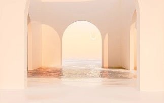 Panoramic sunset arch design wallpaper