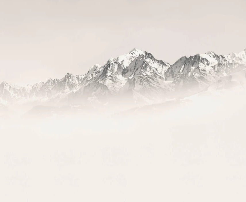 Mont Blanc in sepia mist wallpaper