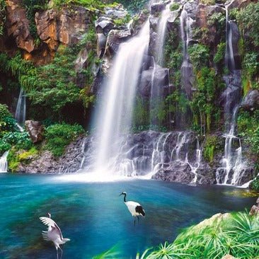 Reunion waterfall wallpaper