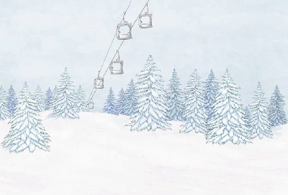 Blue gondola mountain wallpaper