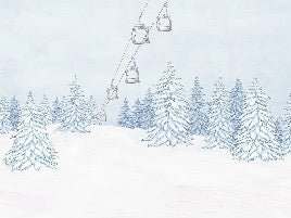 Blue gondola mountain wallpaper