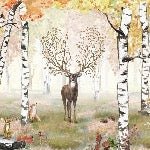 Children's magic forest wallpaper