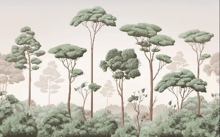 Pine forest breeze wallpaper