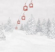 Red gondola mountain wallpaper