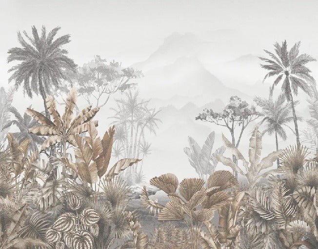 Tropical sepia wallpaper