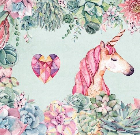 Unicorn & Flower Wallpaper