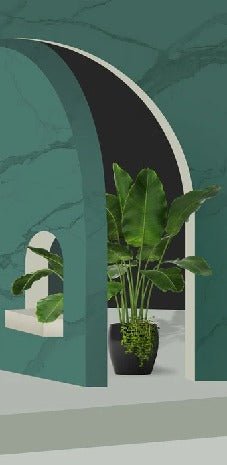 Hotel trompe l'oeil wallpaper