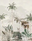 Green jungle eden panoramic wallpaper