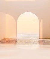 Panoramic sunset arch design wallpaper