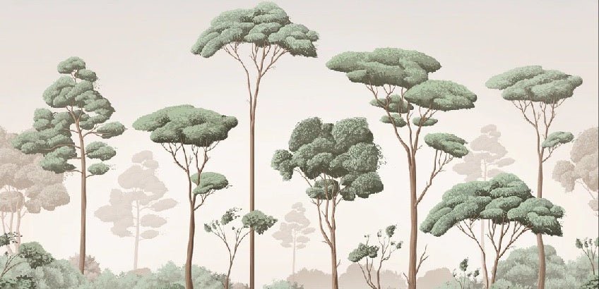 Pine forest breeze wallpaper