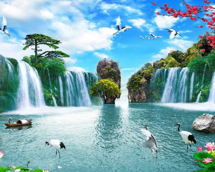 Cascade Asie Zen panoramic wallpaper, XXL, tendance