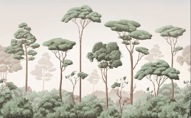 Pine forest breeze wallpaper