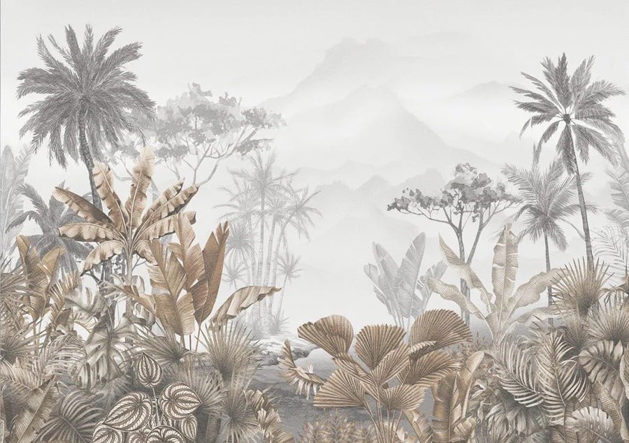 Tropical sepia wallpaper