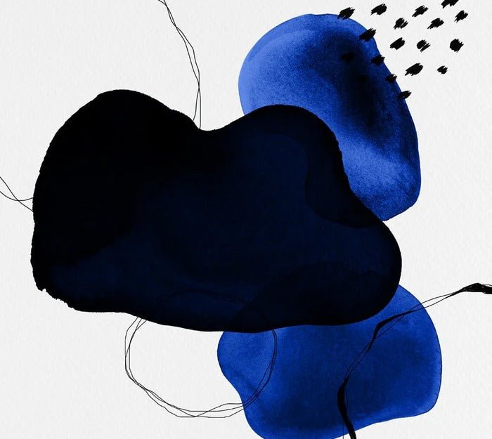 Modern watercolor wallpaper petrol blue