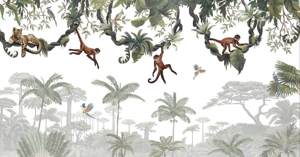 Children's wallpaper monkey game