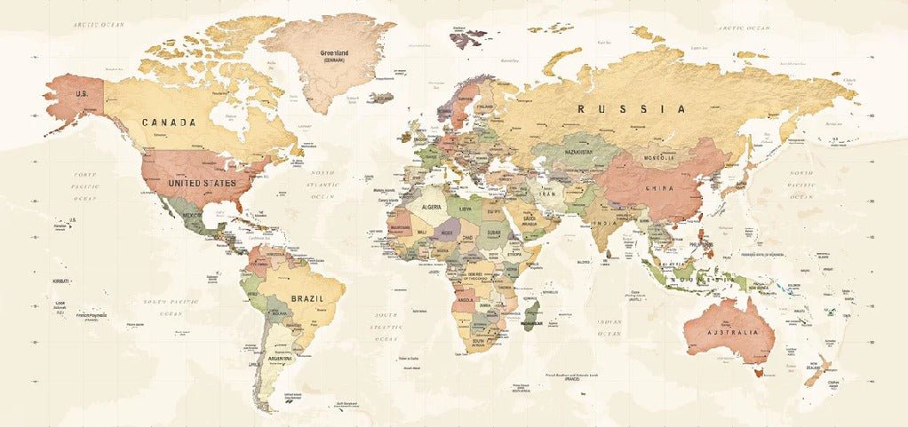 Panoramic world map exploration wallpaper