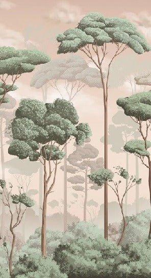 Jasmine voluptuous pine forest panoramic wallpaper